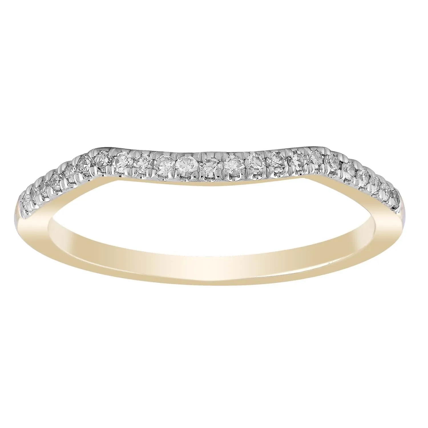 0.12Ct Diamond Wedding Ring In 9Ct Yellow Gold