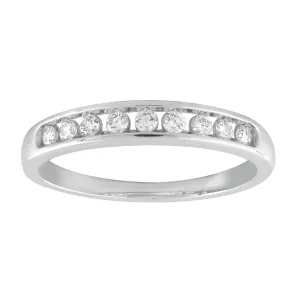 0.20Ct Diamond Wedding Ring In 9Ct White Gold