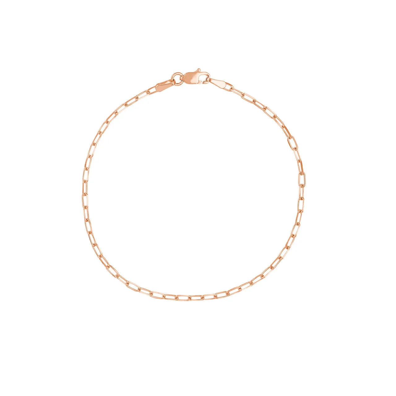 18k 14k 10k Yellow Rose White Gold 1.95mm Diamond Cut Paperclip Chain