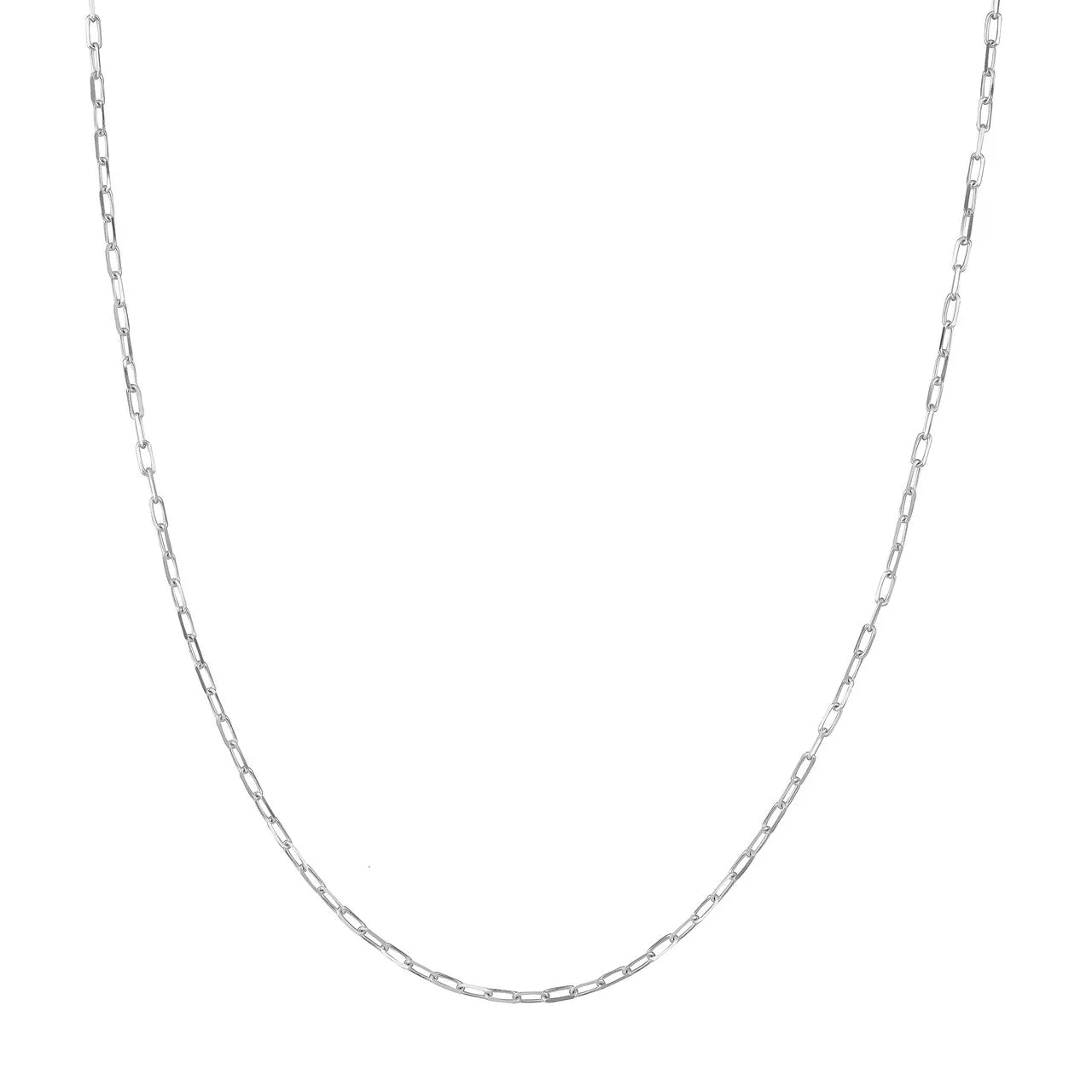 18k 14k 10k Yellow Rose White Gold 1.95mm Diamond Cut Paperclip Chain