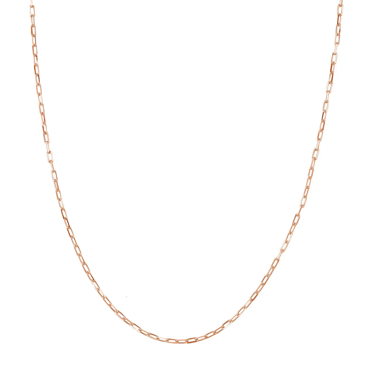 18k 14k 10k Yellow Rose White Gold 1.95mm Diamond Cut Paperclip Chain