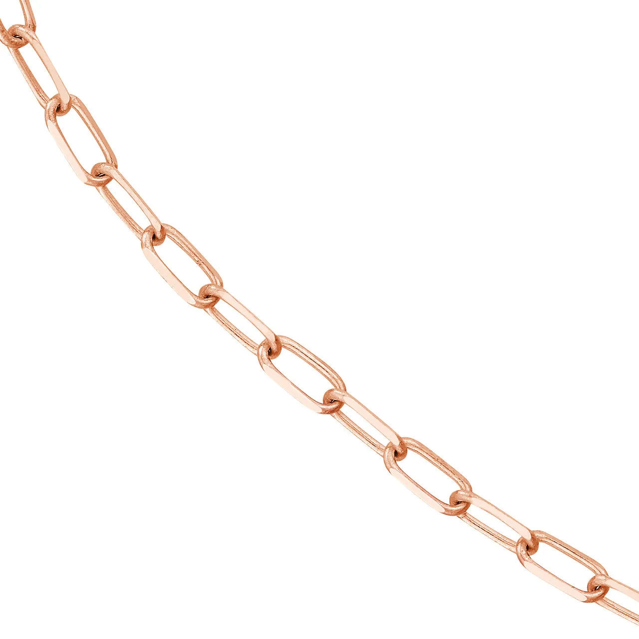 18k 14k 10k Yellow Rose White Gold 1.95mm Diamond Cut Paperclip Chain