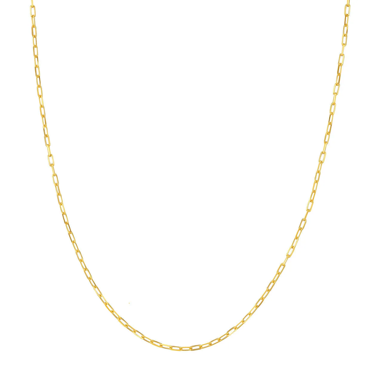 18k 14k 10k Yellow Rose White Gold 1.95mm Diamond Cut Paperclip Chain