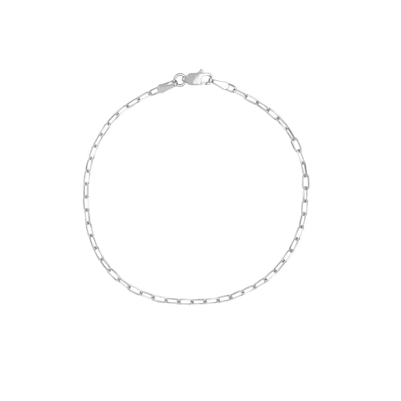 18k 14k 10k Yellow Rose White Gold 1.95mm Diamond Cut Paperclip Chain