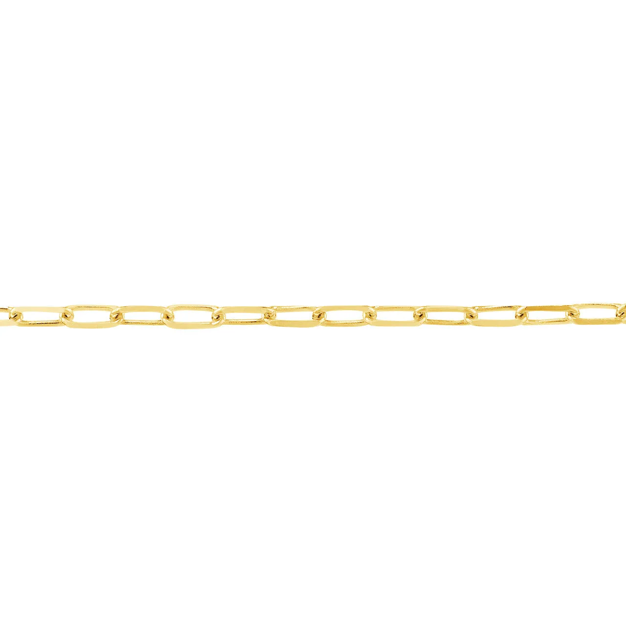 18k 14k 10k Yellow Rose White Gold 1.95mm Diamond Cut Paperclip Chain