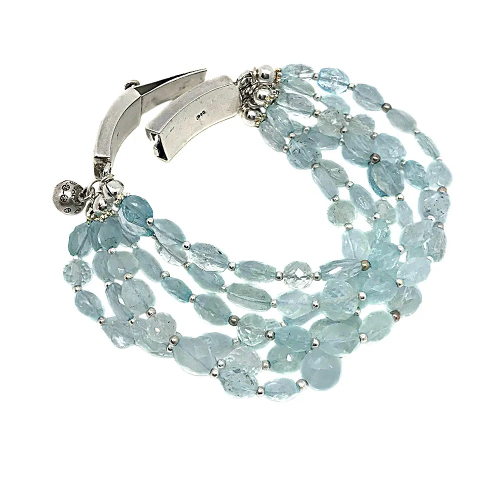 Aquamarine Muti-Strand Bracelet