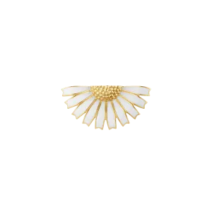 Daisy Half Flower Brooch - Silver - 20001553
