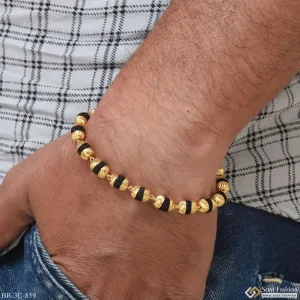 Designer Design Best Quality Gold Plated Rudraksha Bracelet for Men - Style C859