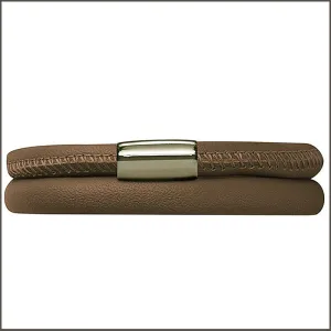 Endless Double Leather Bracelet in Clay Color