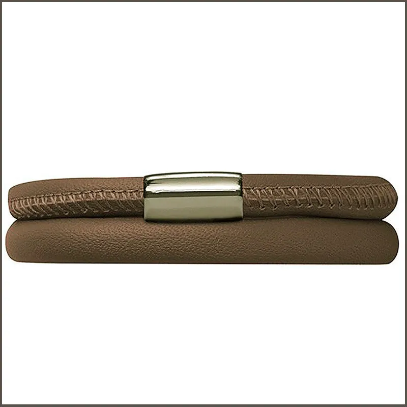 Endless Double Leather Bracelet in Clay Color