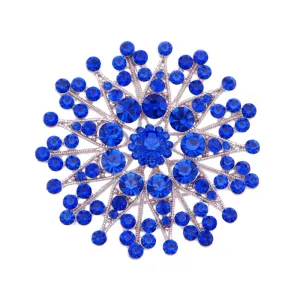 Flower Brooch - Sapphire
