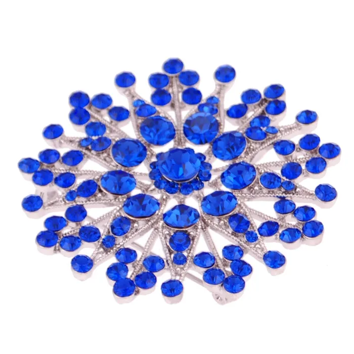 Flower Brooch - Sapphire