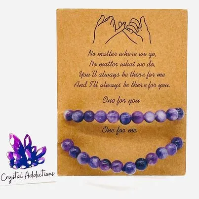 Friendship Bracelet 6mm Set - Lepidolite