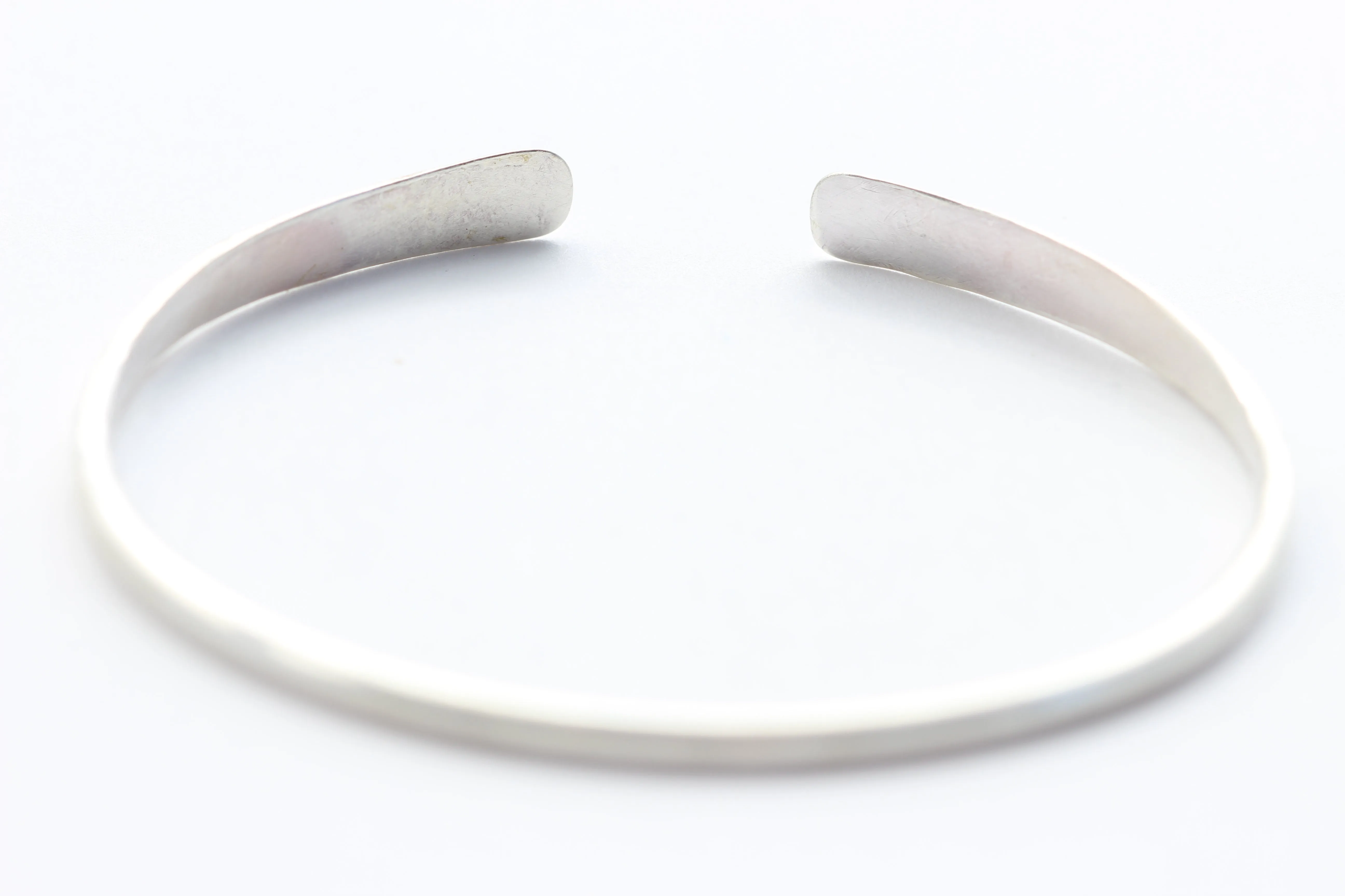 Hammered Sterling Silver Bracelet With 14k Gold tubes
