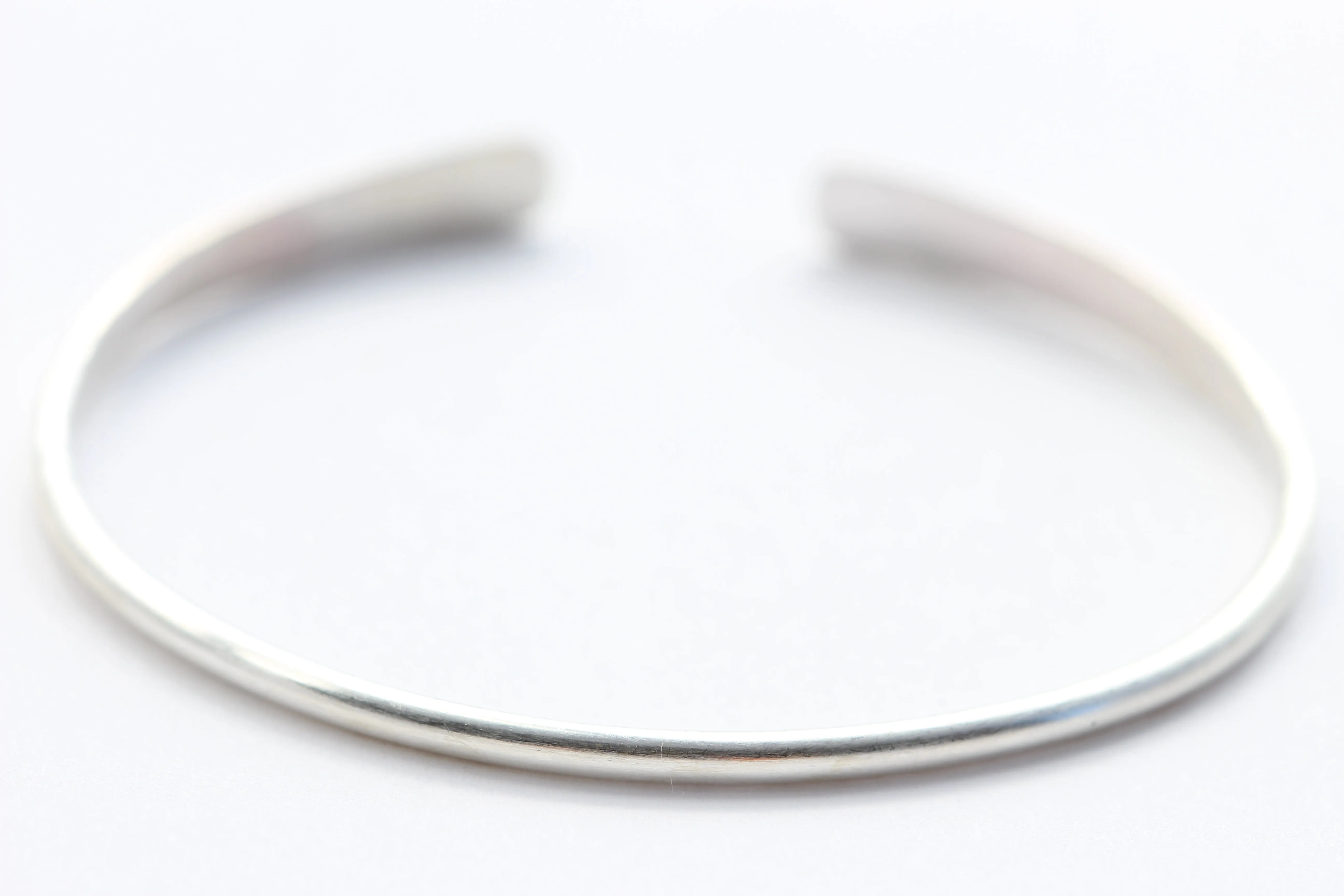 Hammered Sterling Silver Bracelet With 14k Gold tubes