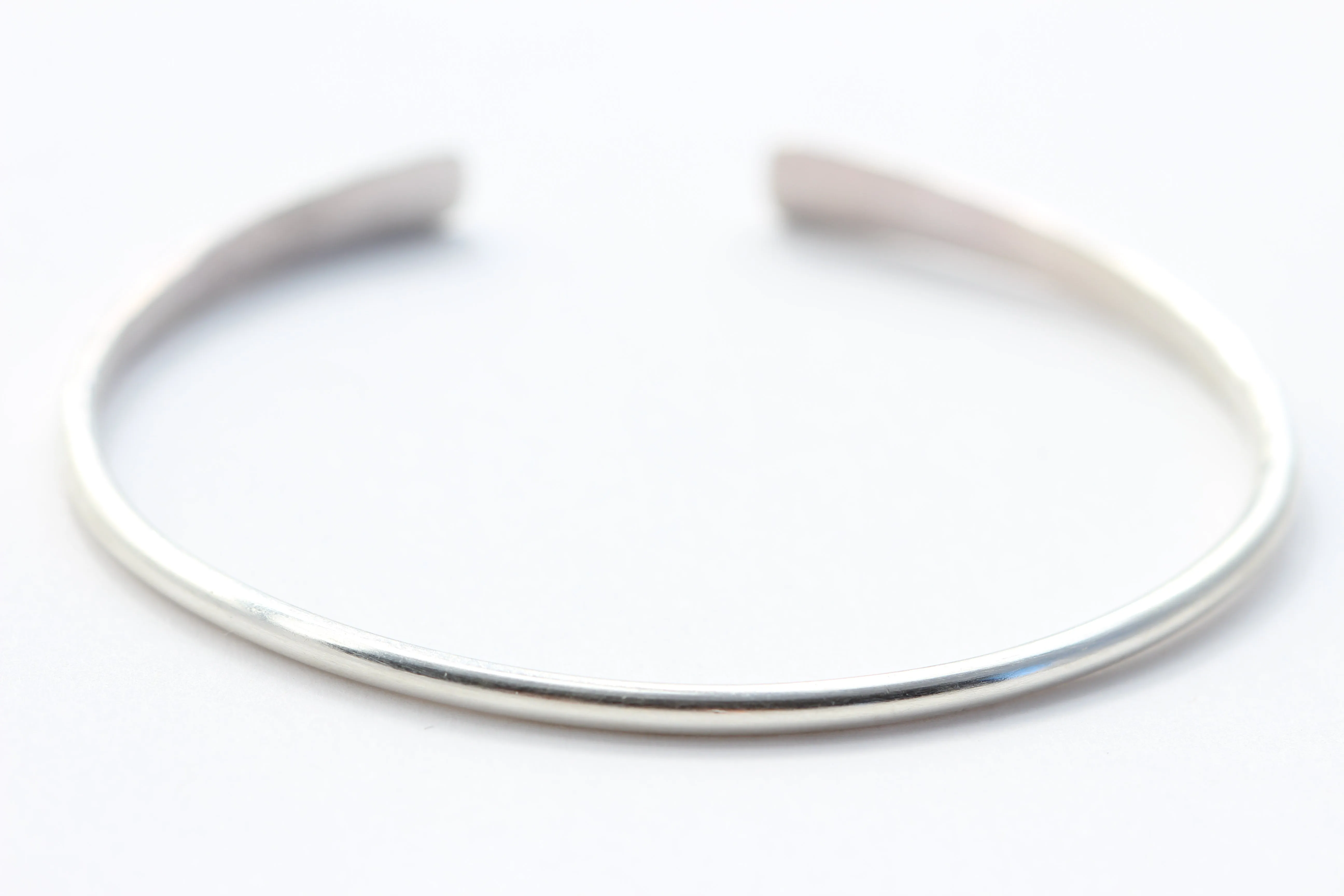 Hammered Texture Sterling Silver Bracelet With 14k yellow Gold