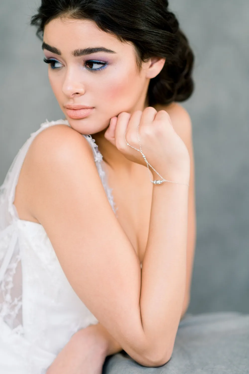 IRIDE Modern Bridal Hand Bracelet