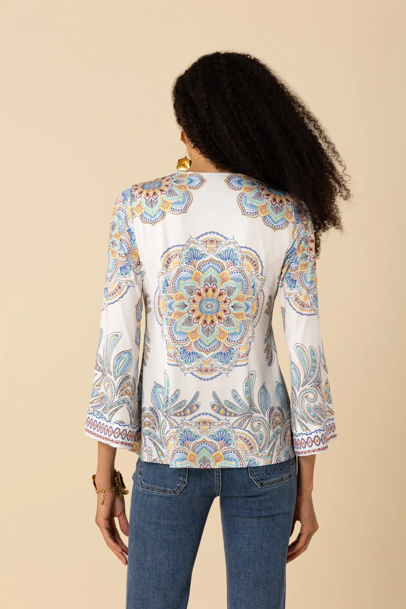 Kimber 3/4 Sleeve V-Neck Top