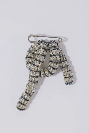 Pearl Octopuss.y Caterpillar Brooch in Smoky Quartz