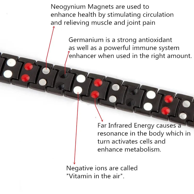 Stainless Steel Hearts Magnetic Bracelet