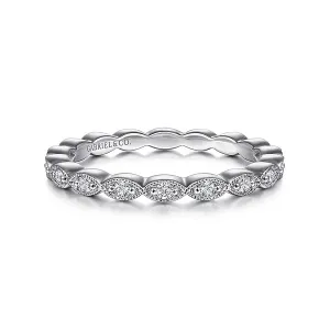 Victorian Inspired Diamond Wedding Band