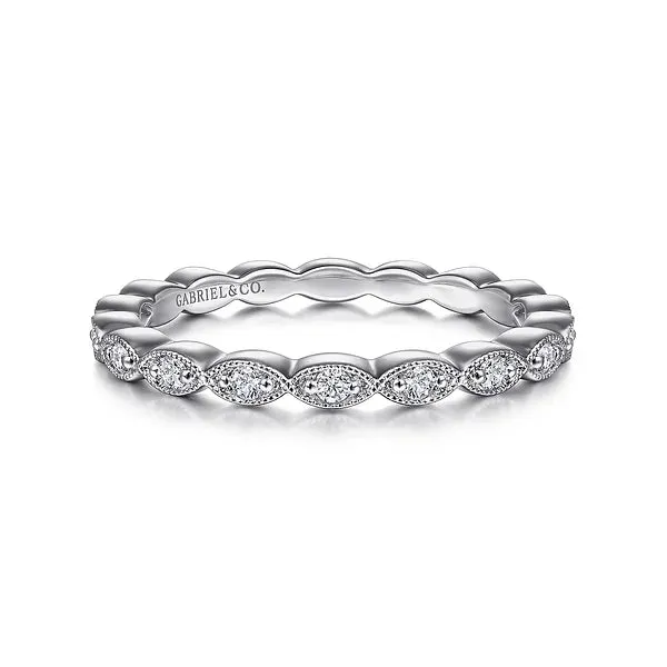 Victorian Inspired Diamond Wedding Band
