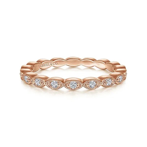 Victorian Inspired Diamond Wedding Band