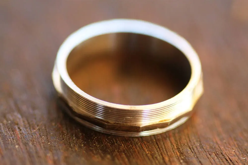 Wedding gold ring for men